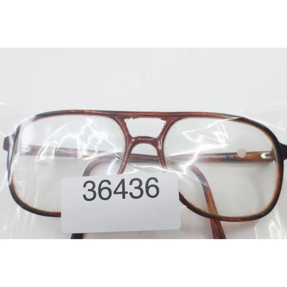 UM72 Aviator Eyeglasses Frames Brown Tortoise Double Bridge 57-18-145 UM72